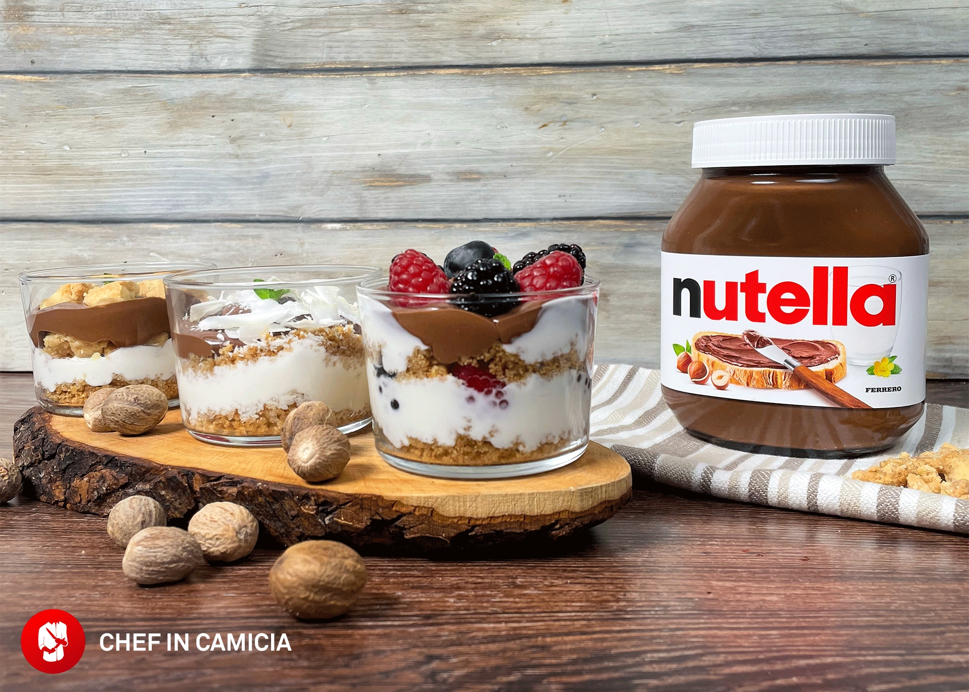 3 mini cheescake al cucchiaio con Nutella® Ricetta