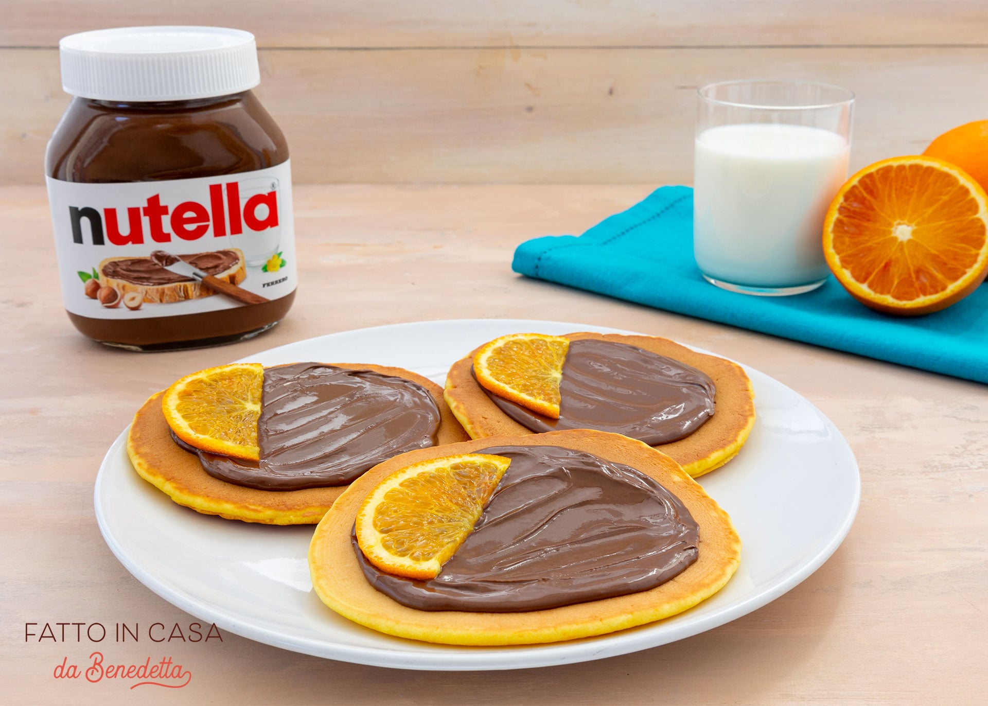 Pancake all'arancia con Nutella® Ricetta