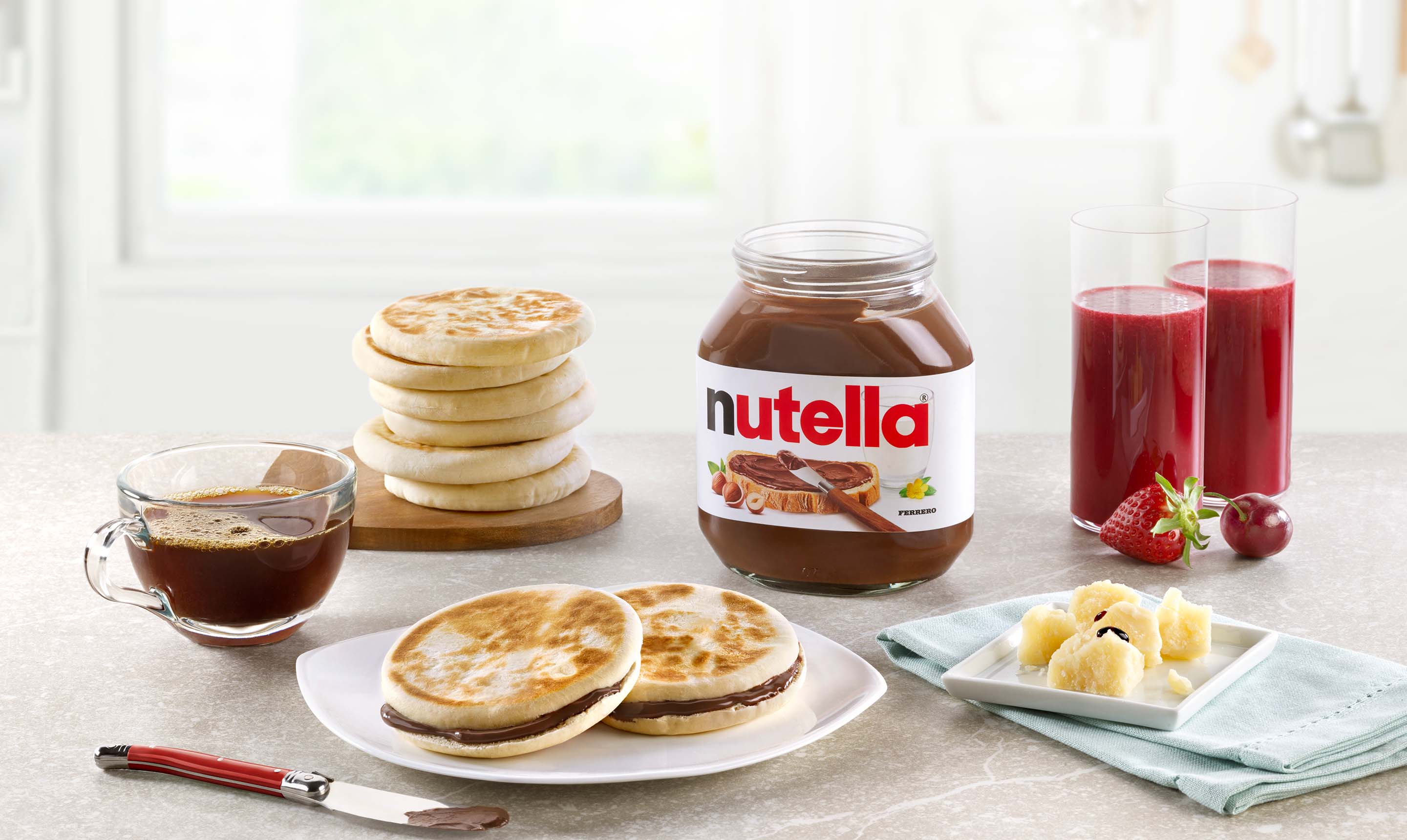 Crescentina (Tigella) di Modena e Nutella®