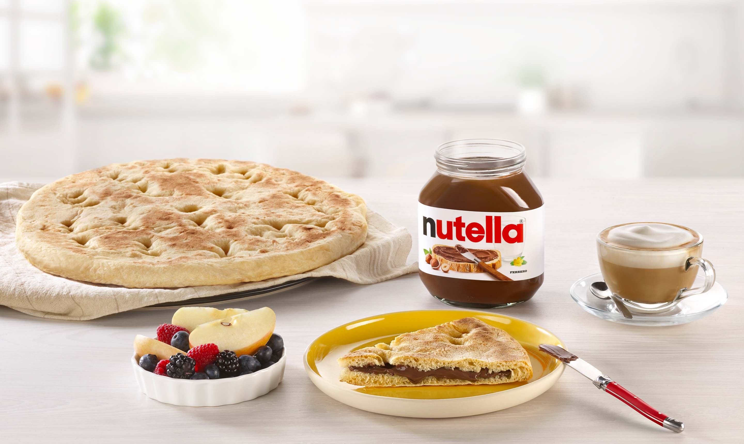 Torta al testo e Nutella®