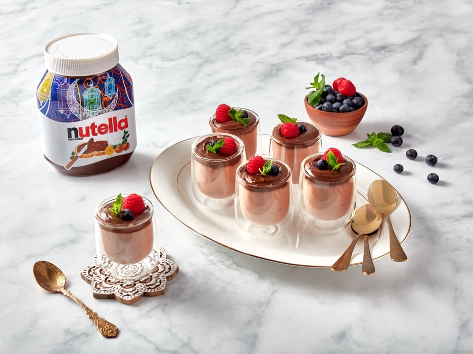 Chocolate Mousse with Nutella® and Rose Water