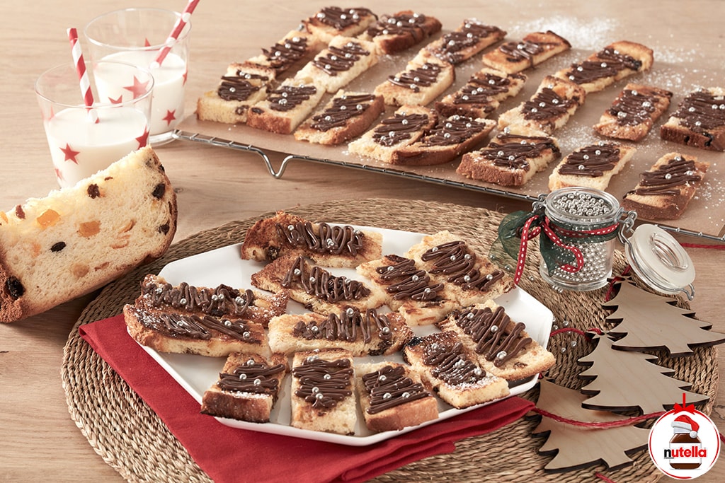 Panettone chips with Nutella® hazelnut spread