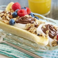 Breakfast banana split with Nutella®