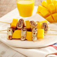 Nutella® and Mango roti skewers