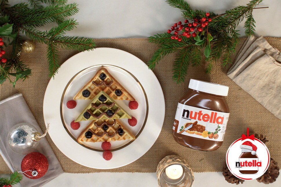 Christmas Waffles | Nutella