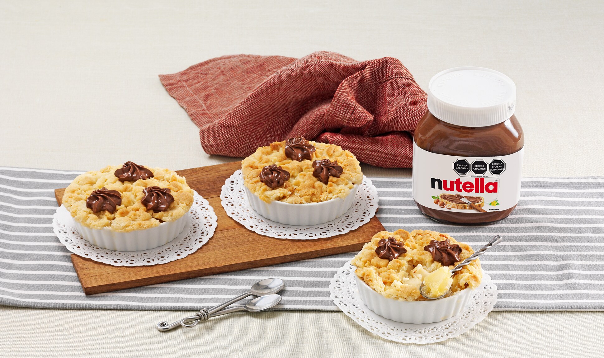 Tarta de manzana con Nutella®