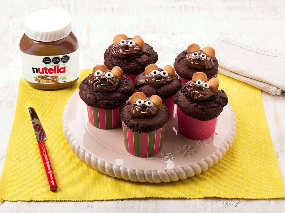  Muffins de ratoncito con Nutella®