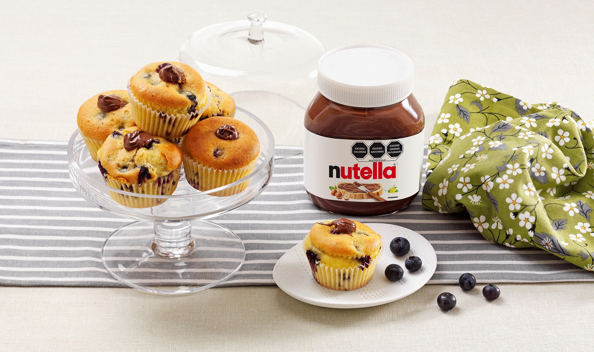  Muffins arándanos con Nutella®