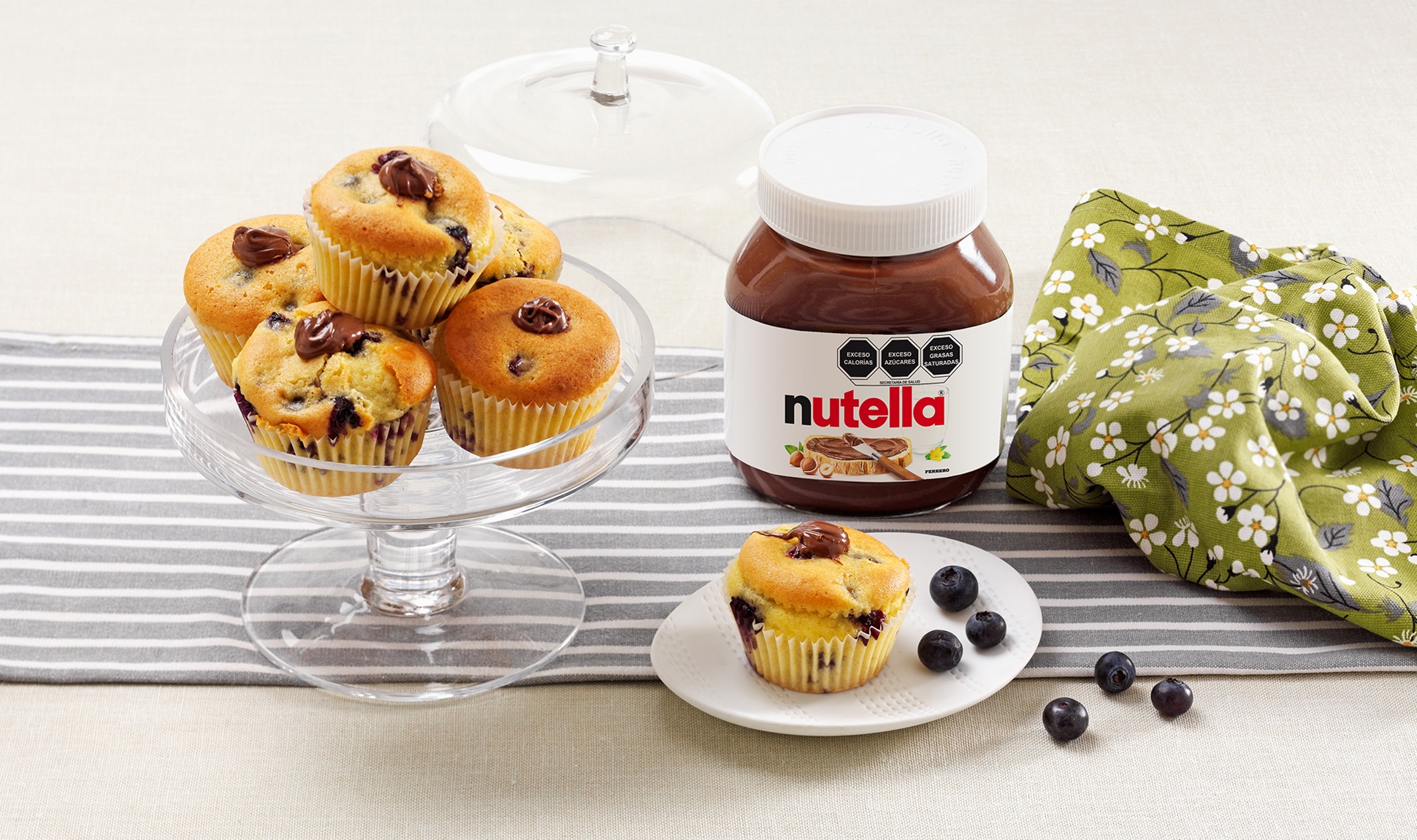  Muffins arándanos con Nutella®