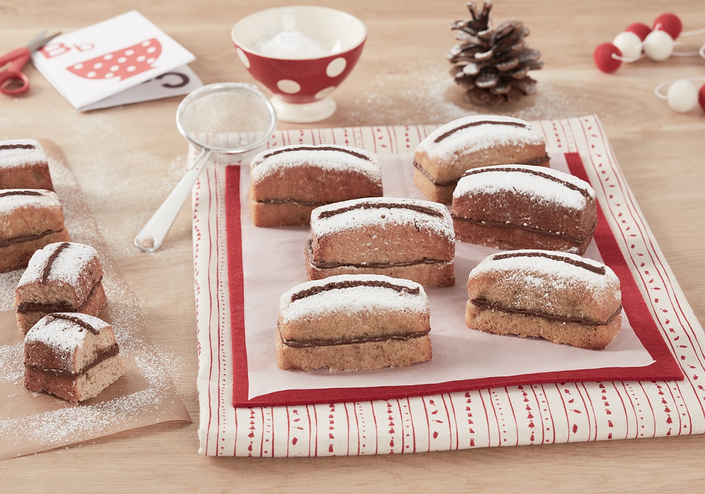 Mini panes de plátano de Navidad con Nutella®