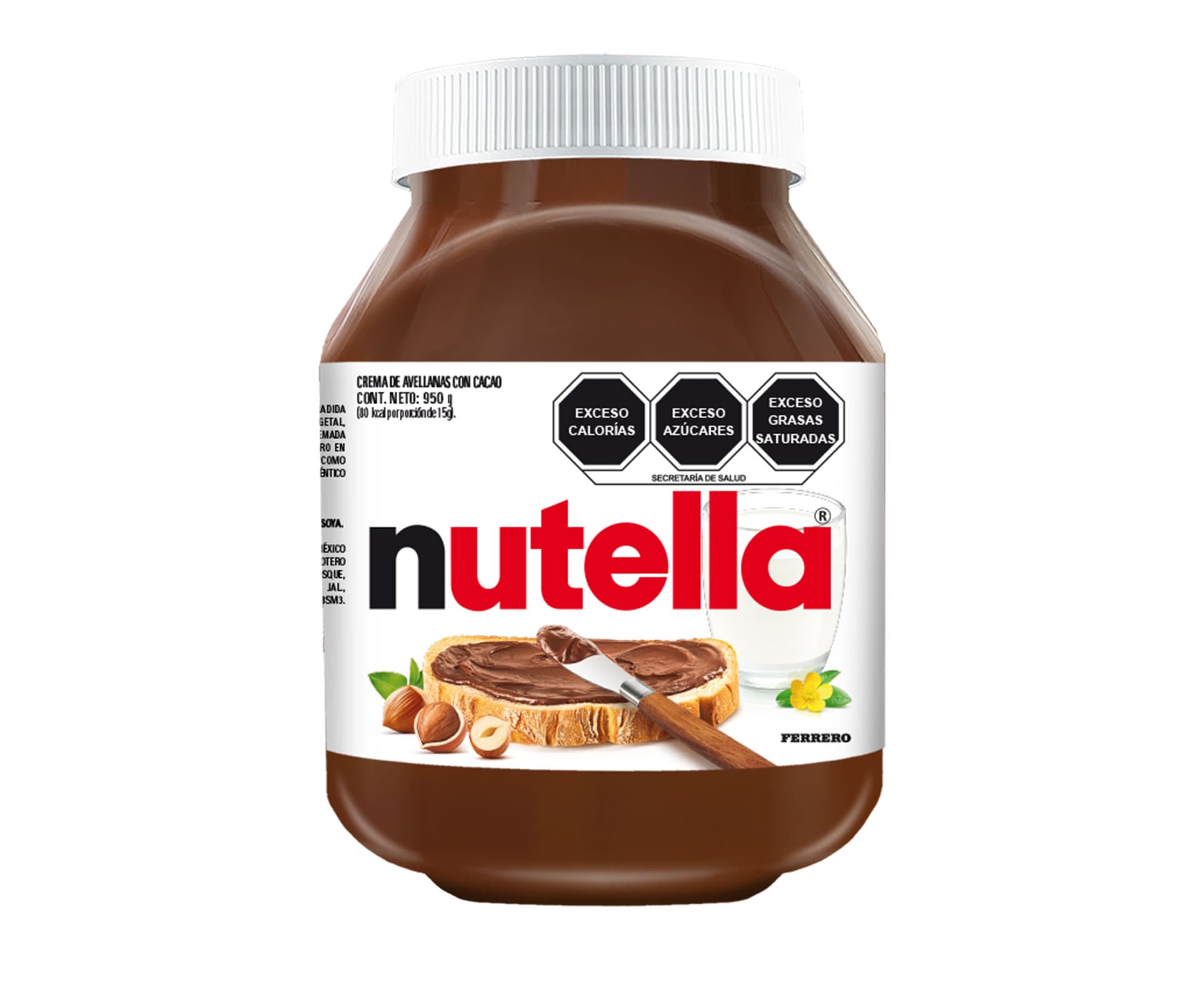 Tarro de Nutella 925 g, vista frontal con etiqueta visible.