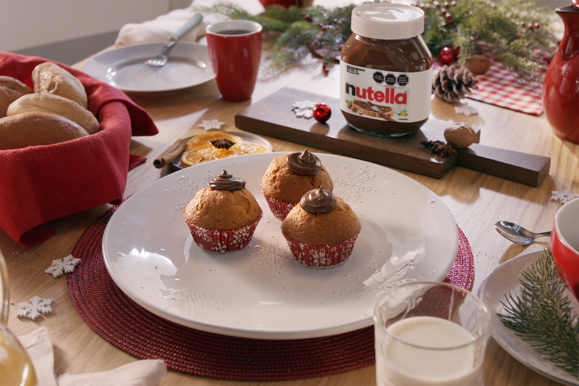 Muffins de Navidad con Nutella®