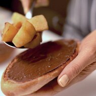 Molletes de nutella con manzana 