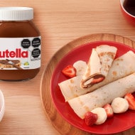 Nutella para crepas enrolladas