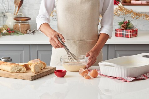 Pan francés horneado para la mañana de Navidad con Nutella® - paso 1 Pan francés horneado para la mañana de Navidad con Nutella® - paso 1