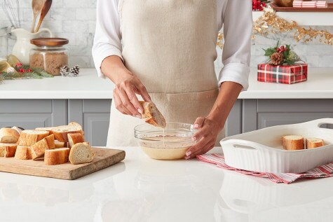 Pan francés horneado para la mañana de Navidad con Nutella® - paso 2 Pan francés horneado para la mañana de Navidad con Nutella® - paso 2