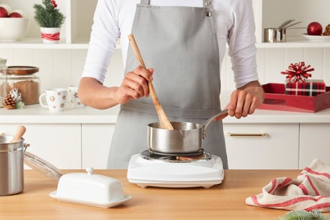 Waffles en forma de árbol de Navidad con Nutella® - paso 1