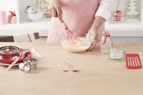 Hot cakes Navideños con Nutella® paso 1