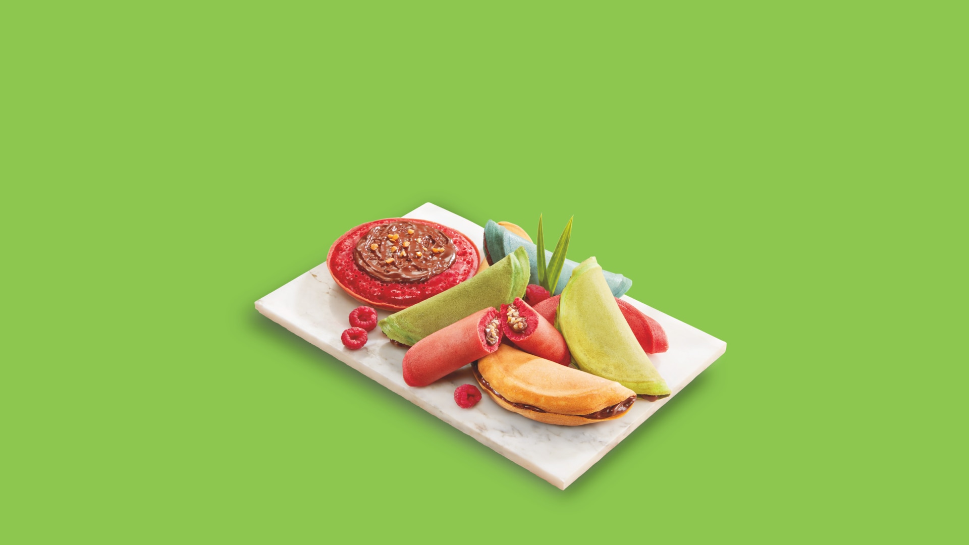 Rainbow Martabak with Nutella