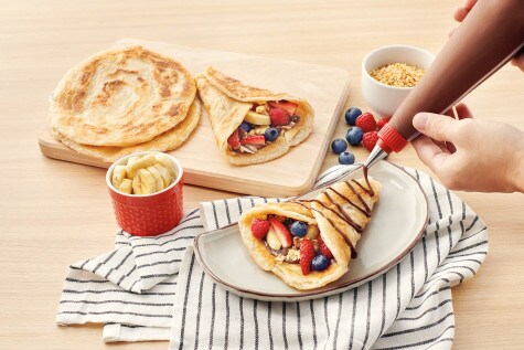 Nutella Paratha Fruit Wrap Nutella Paratha Fruit Wrap