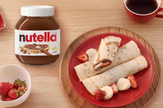Rolled crêpes by Nutella