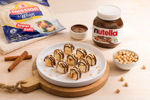 Cinnamon Wrap Roll dengan Nutella by Jovane Pang