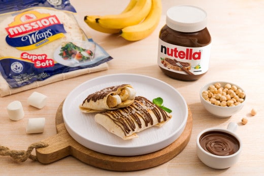 Nutella Pisang S’mores Wrap Garing by Chef Tommy