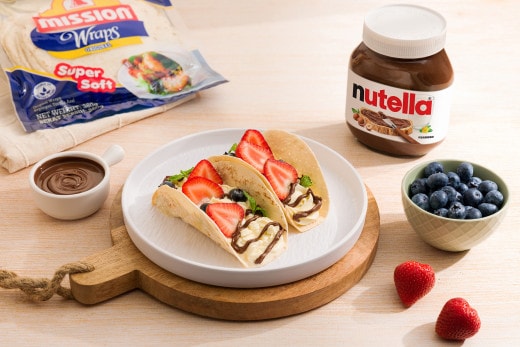 Sarapan Wrap Crunch dengan Nutella by Chef Tris