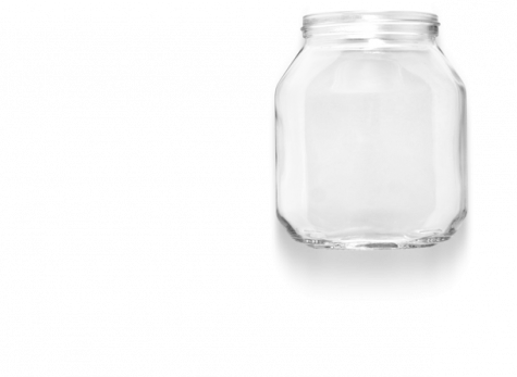 Glazen lege pot zonder deksel | Nutella