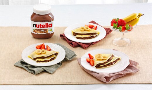 Pannenkoeken met Nutella® en fruit