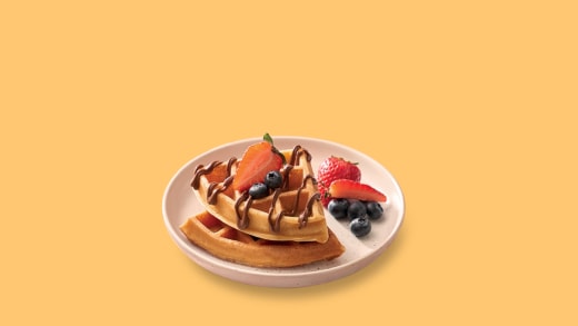 Corn and Coconut Waffle with Nutella®