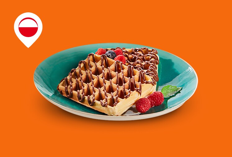 Gofry z owocami i kremem NUTELLA®