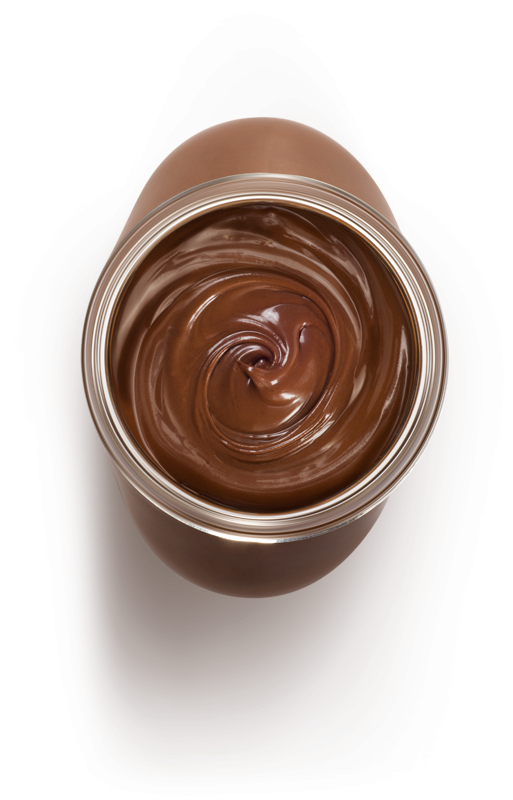 Słoik z kremem Nutella® widziany z góry