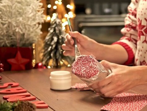 Świąteczne ozdobne litery - krok 1