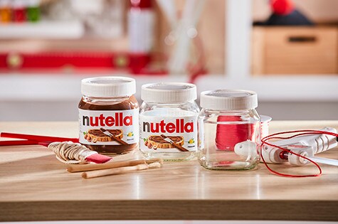 Półka na przyprawy Nutella - krok 1 3 słoiki po kremie Nutella®