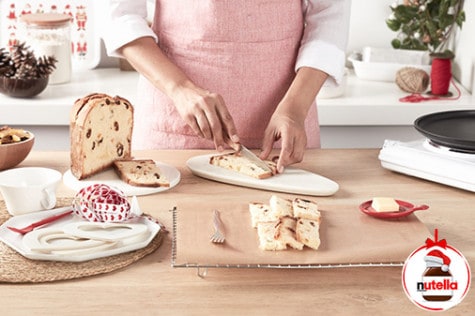 Krojenie babki Panettone