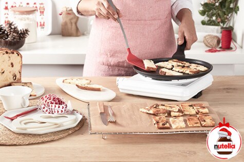 Grzanki z Panettone z Nutellą® 2 | Nutella Smażenie kromek Panettone