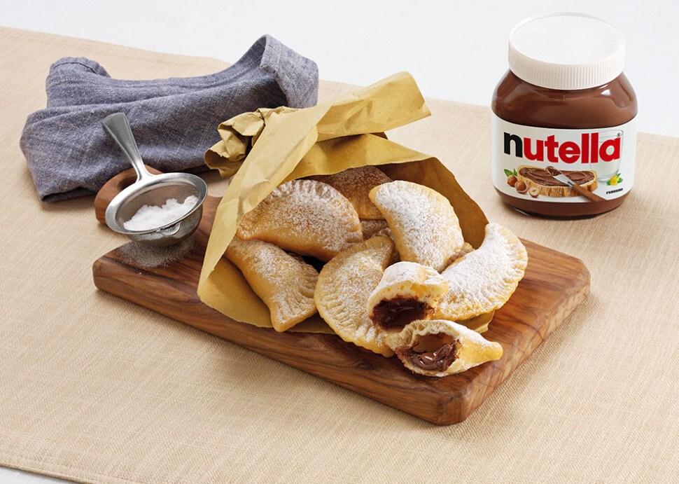 Przepis na złociste pierożki Fagottini z kremem Nutella®