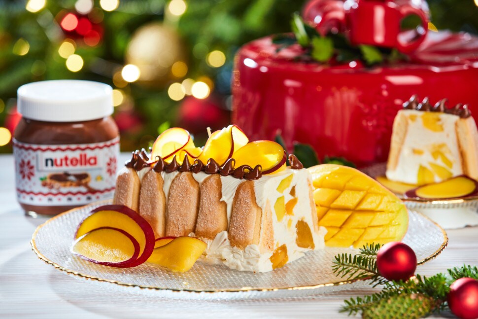 Jogurtowa terrina z mango bez pieczenia z kremem Nutella® 