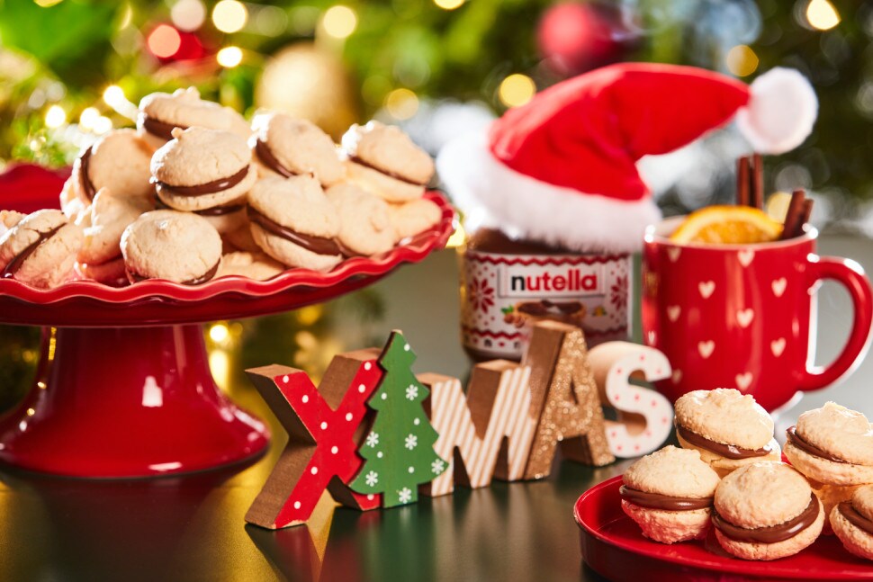 Makaroniki świąteczne z kremem Nutella®