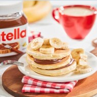 Panquecas de iogurte com banana