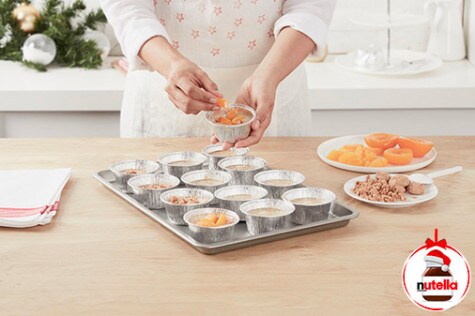 Queques de pêssego e amaretto com Nutella® instrucoes 3 | Nutella