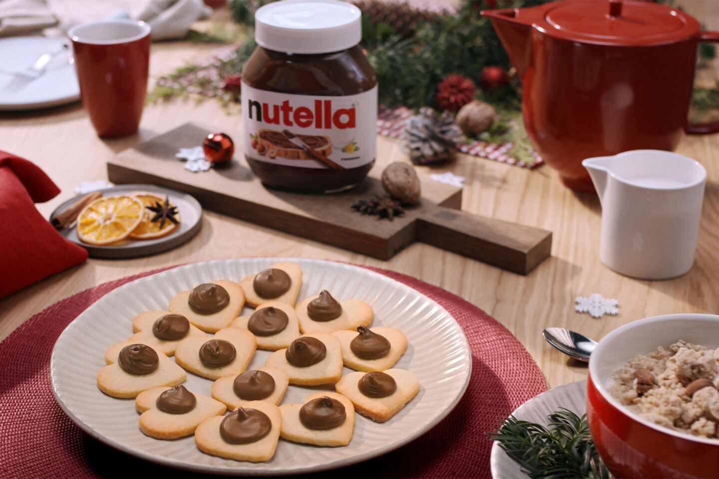 Biscuiți inimioare cu Nutella®