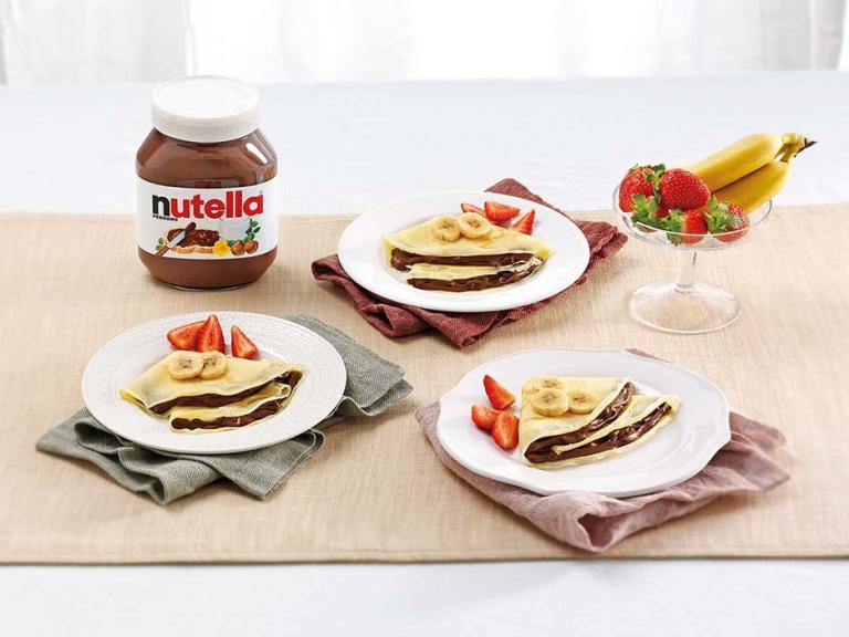 Crêpes med Nutella® och frukt
