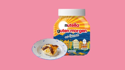 Skutni žepki iz listnatega testa Topfengolatsche z Nutello