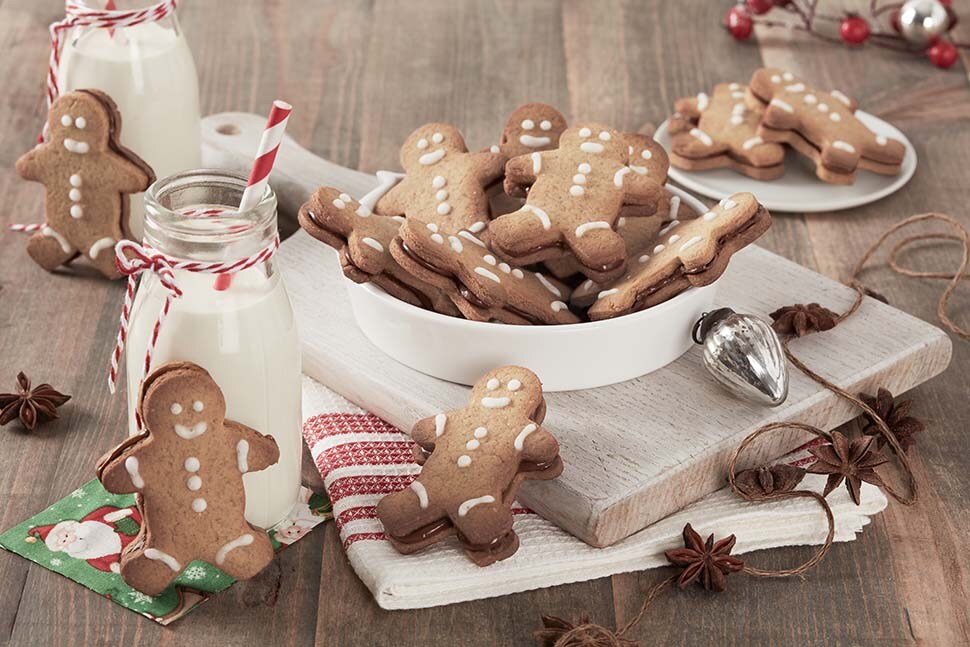 Gingerbread men biscuits with Nutella®