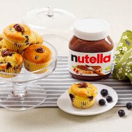 Muffins with Nutella® and blueberries
