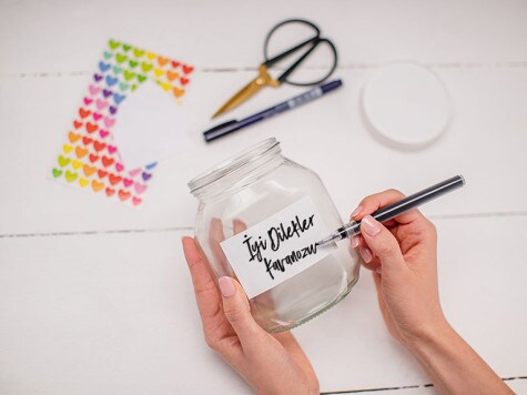 Good vibes nutella® jar step 1