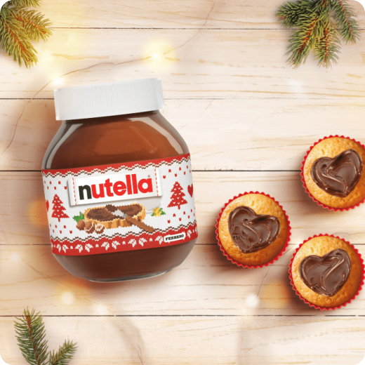  Mini Nutella Hazelnut Christmas Jars - Nutella