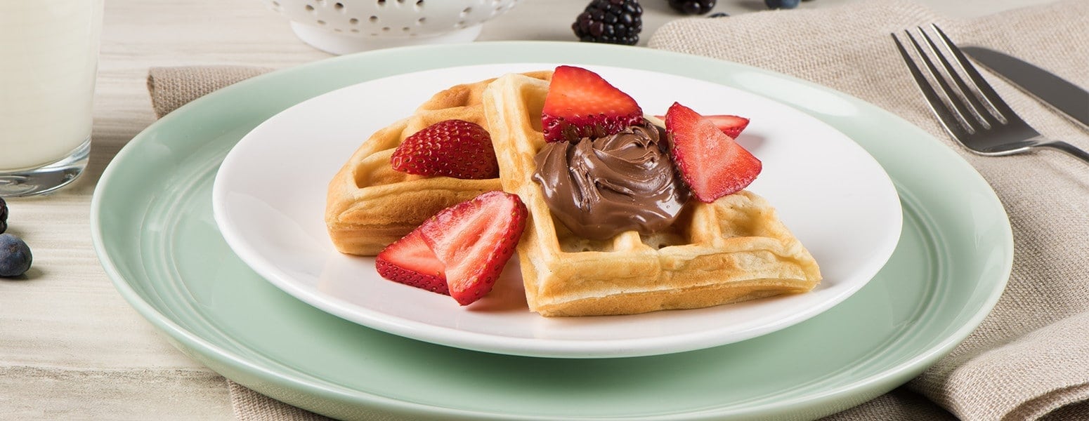 Belgian Waffle with berries and Nutella® Recipe
